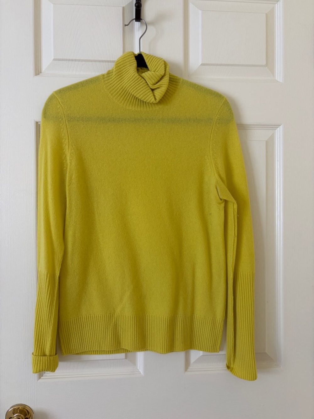 Aqua Lemon Yellow Turtleneck Sweater
